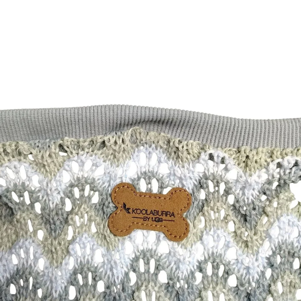 Koolaburra By Ugg X-Large Dog Green and White Mila Knit Chevron Pattern Dress